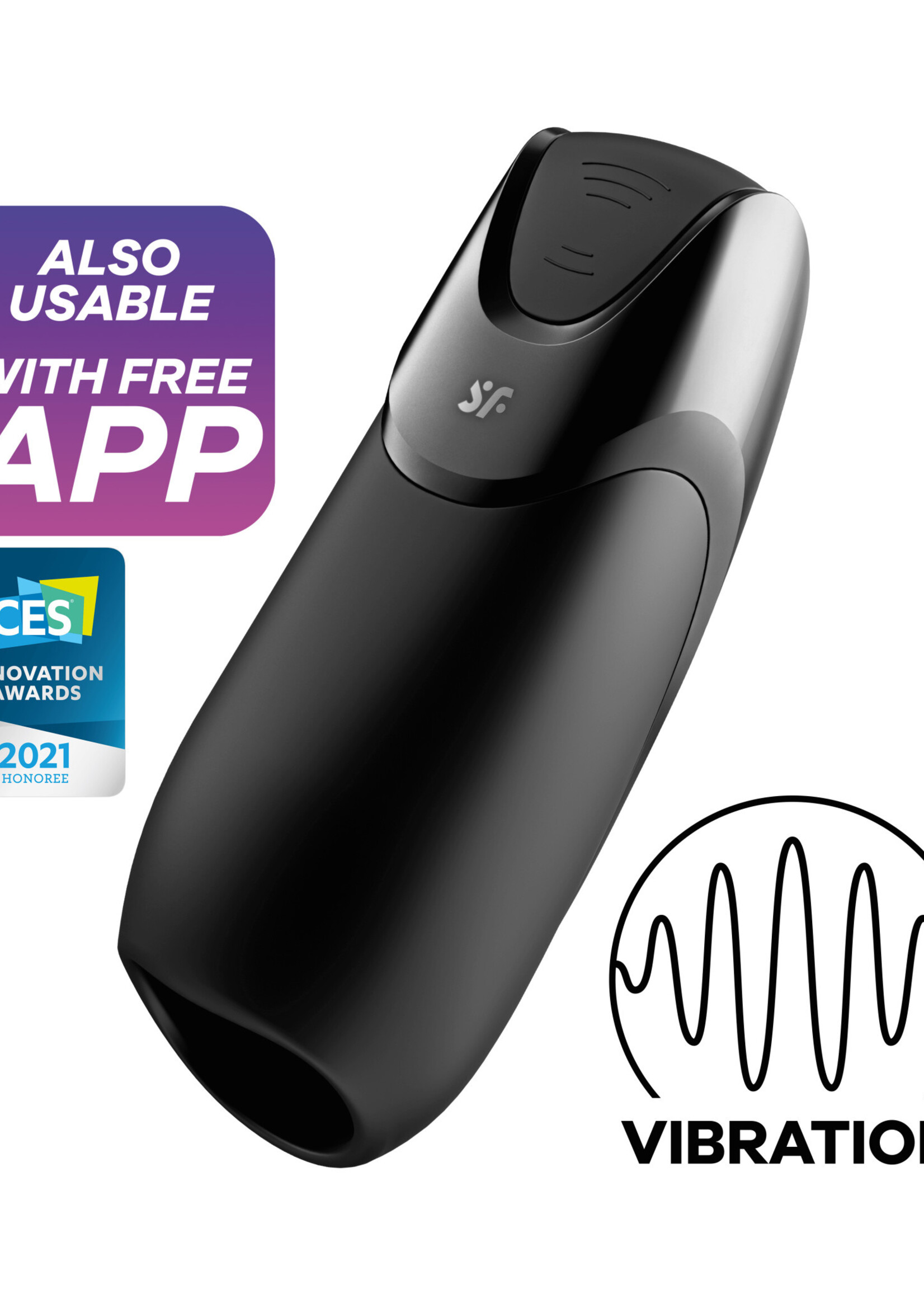 Satisfyer Men Vibration Plus Vibrator - Black