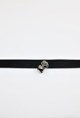 Touch of Fur Adjustable Black Leather Kitten Collar w/ Bell