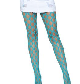 Leg Avenue Jumbo Pothole Net Tights - Neon Blue - O/S