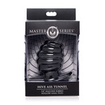XR Brands Master Series Hive Ass Tunnel Silicone Ribbed Hollow Anal Plug - Medium