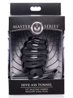 XR Brands Master Series Hive Ass Tunnel Silicone Ribbed Hollow Anal Plug - Medium