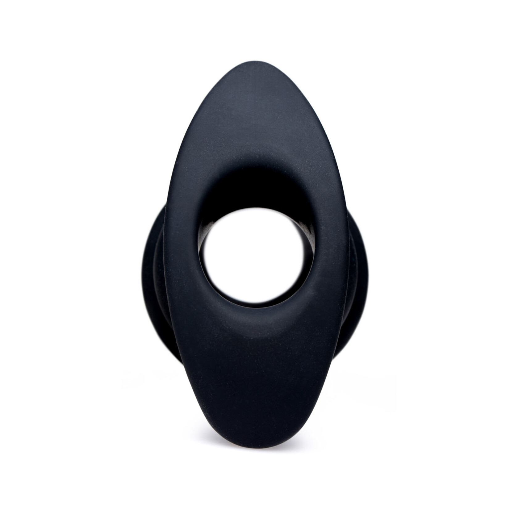 XR Brands Master Series Hive Ass Tunnel Silicone Ribbed Hollow Anal Plug - Medium