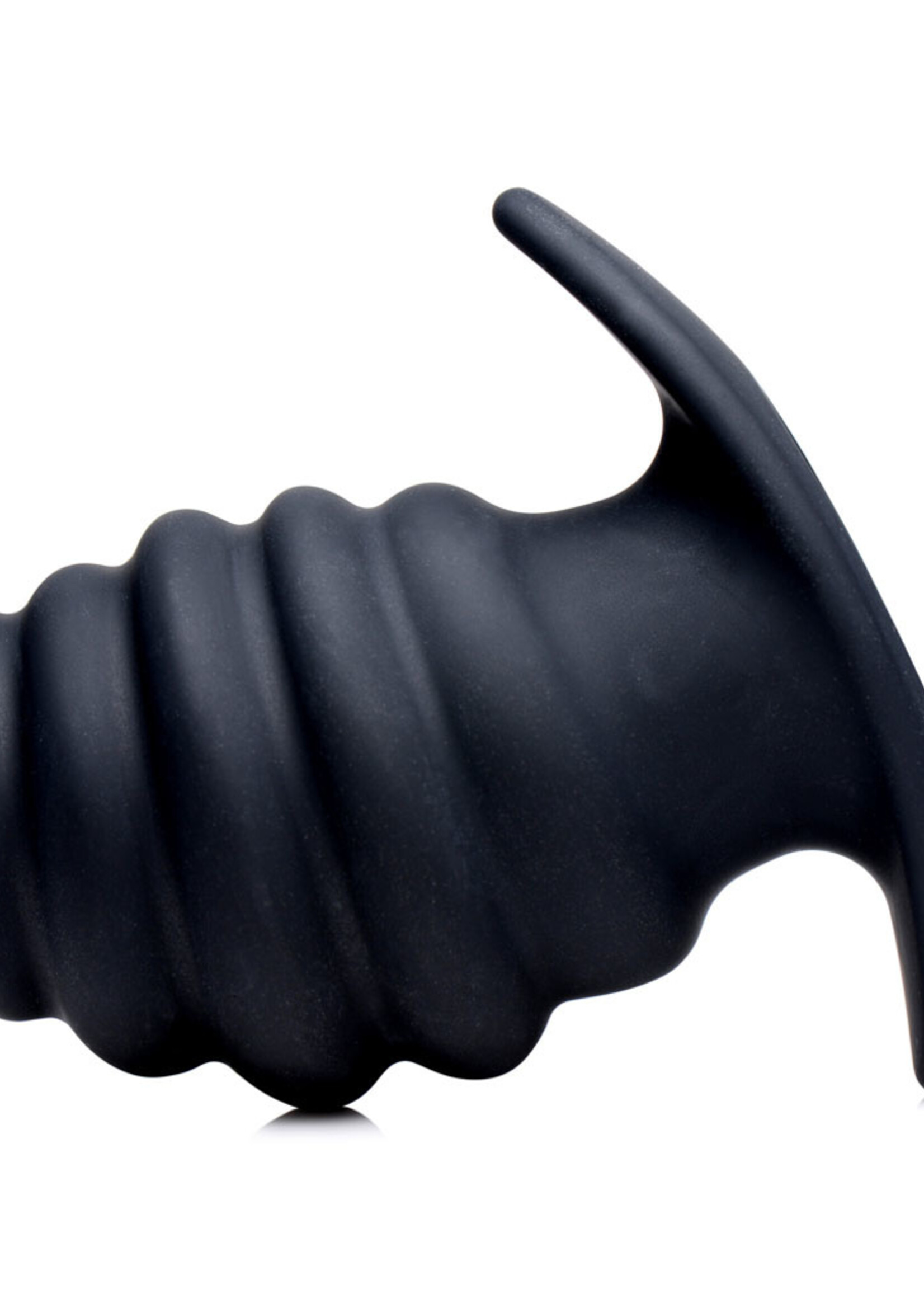 XR Brands Master Series Hive Ass Tunnel Silicone Ribbed Hollow Anal Plug - Medium