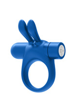 Forto Bunny Vibrating Cockring - Blue