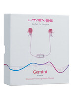 LOVENSE Lovense Gemini Vibrating Nipple Clamps - Pink