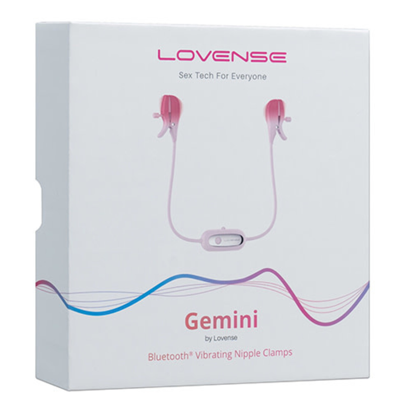 LOVENSE Lovense Gemini Vibrating Nipple Clamps - Pink