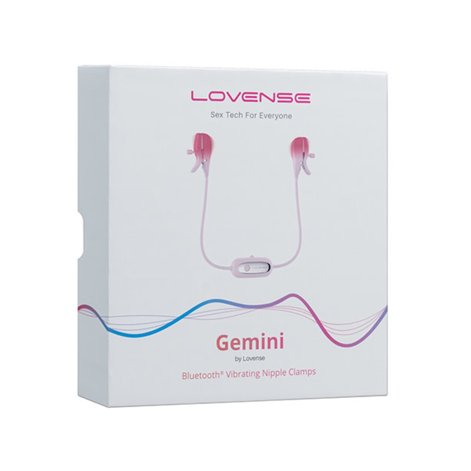 LOVENSE Lovense Gemini Vibrating Nipple Clamps - Pink