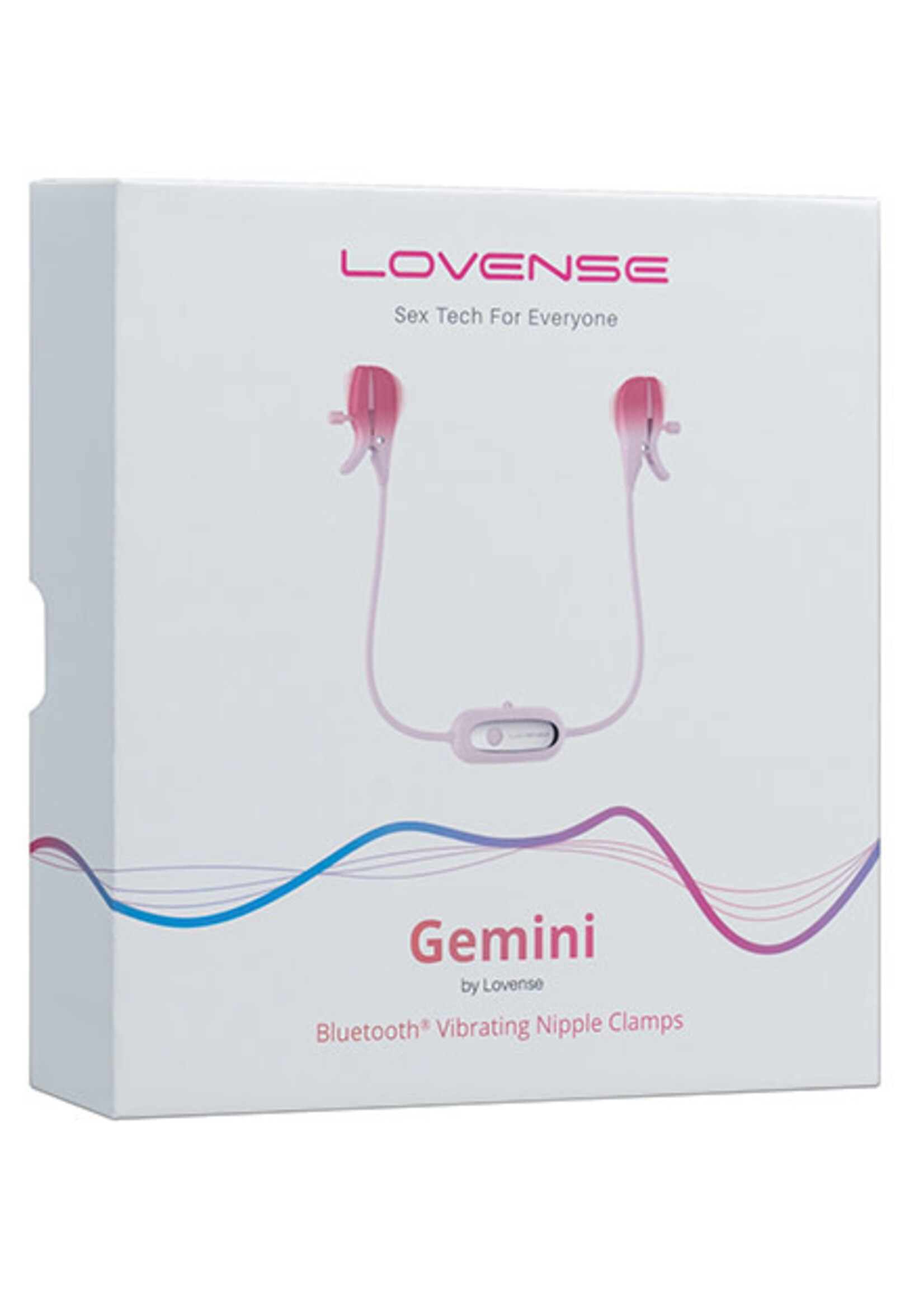 LOVENSE Lovense Gemini Vibrating Nipple Clamps - Pink