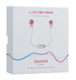 LOVENSE Lovense Gemini Vibrating Nipple Clamps - Pink