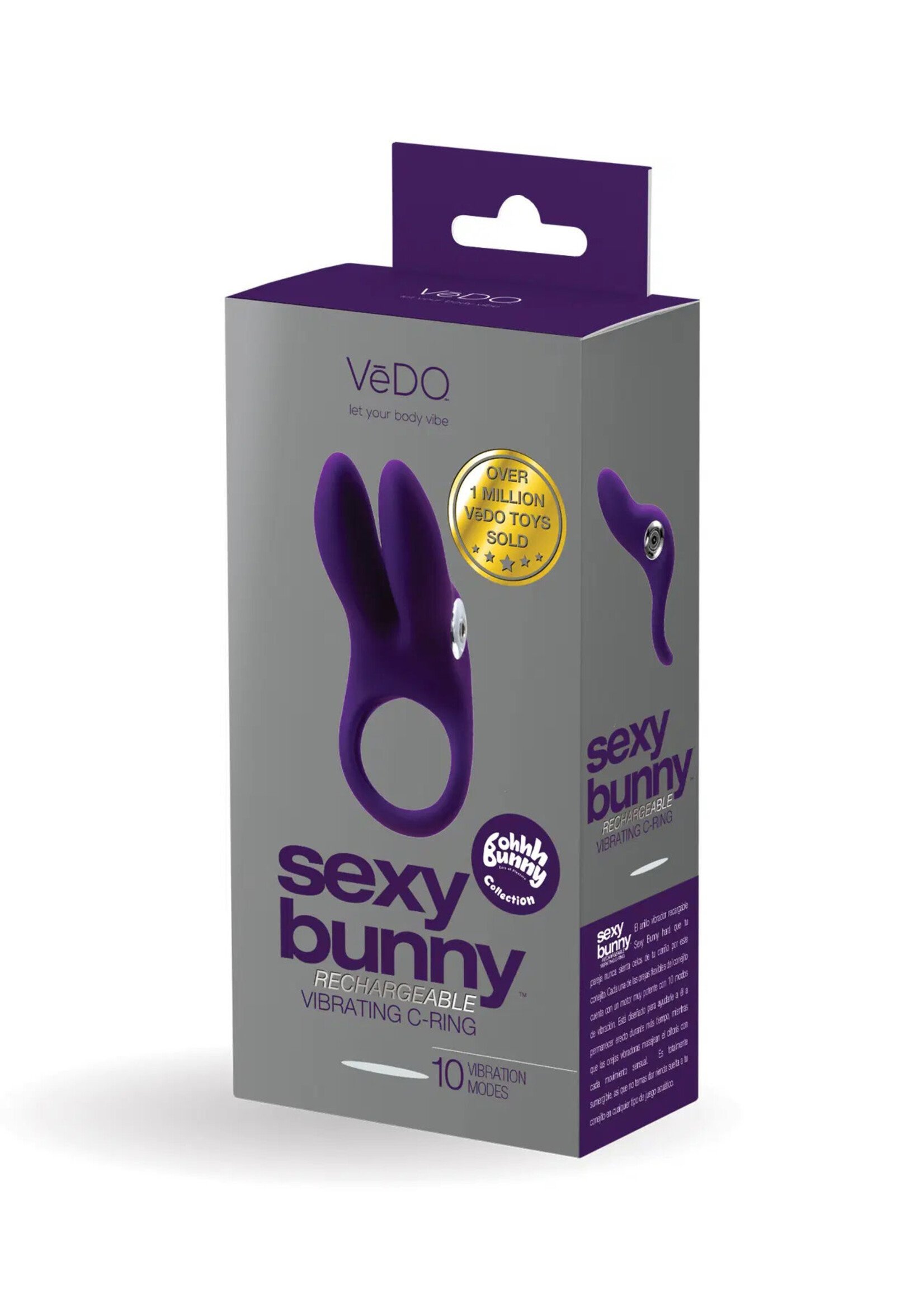 VeDO Sexy Bunny Rechargeable Ring - Deep Purple