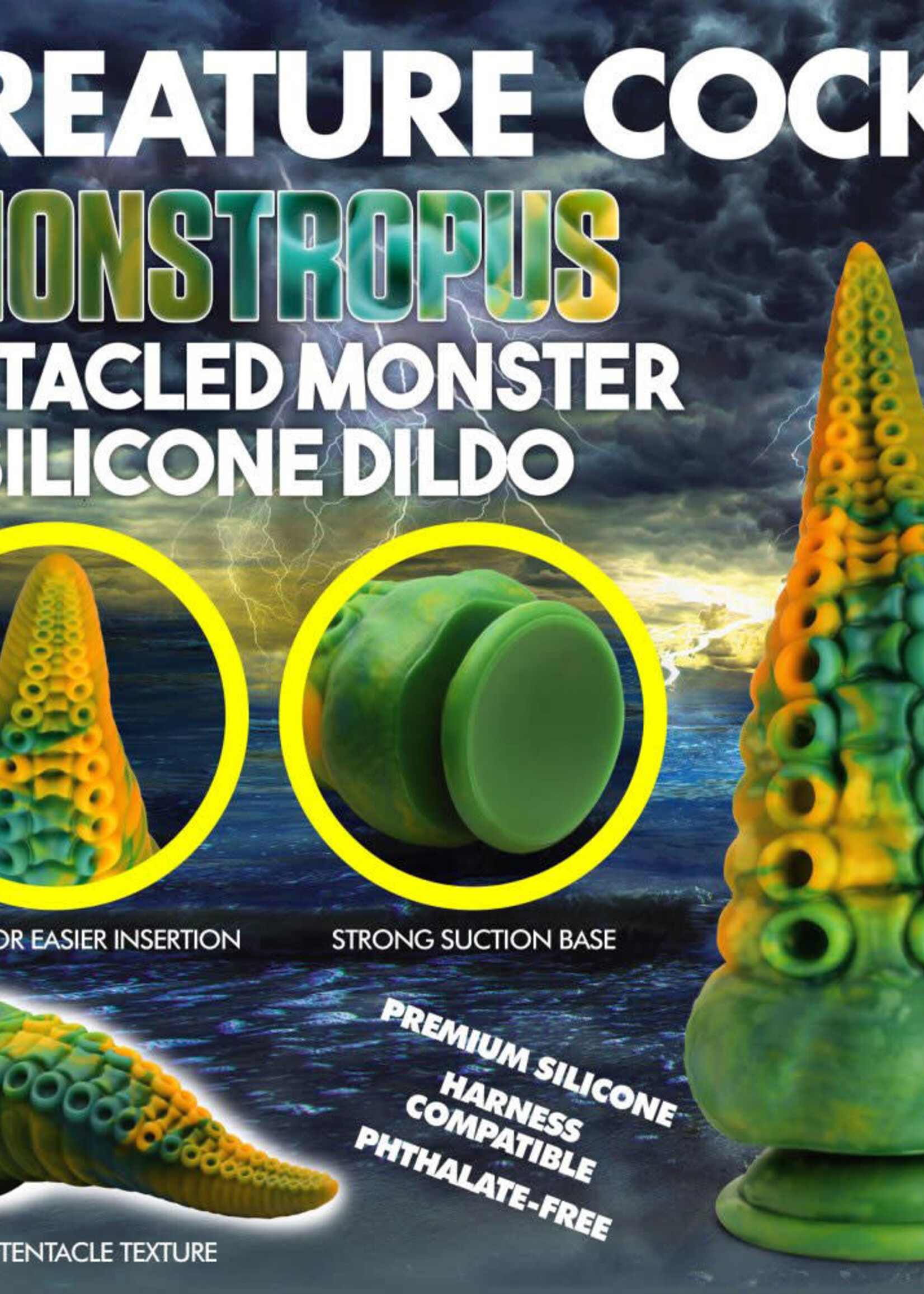 XR Brands Creature Cocks Monstropus Tentacled Monster Silicone Dildo