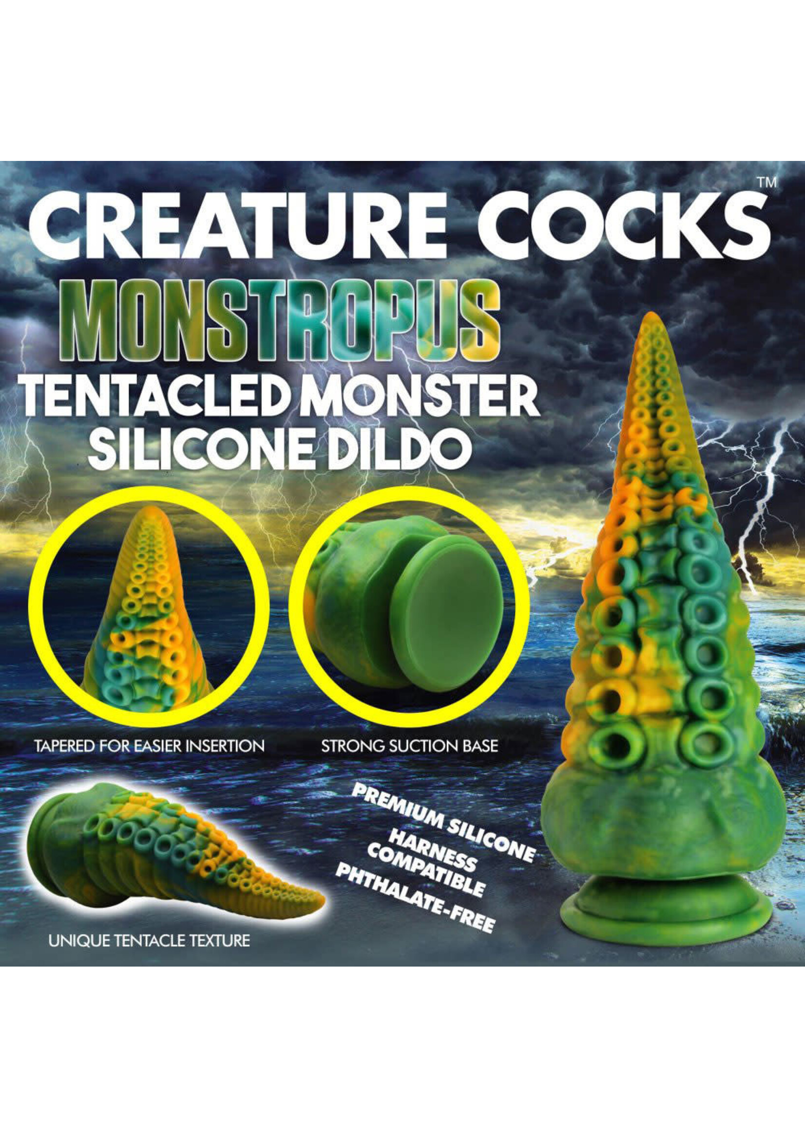 XR Brands Creature Cocks Monstropus Tentacled Monster Silicone Dildo