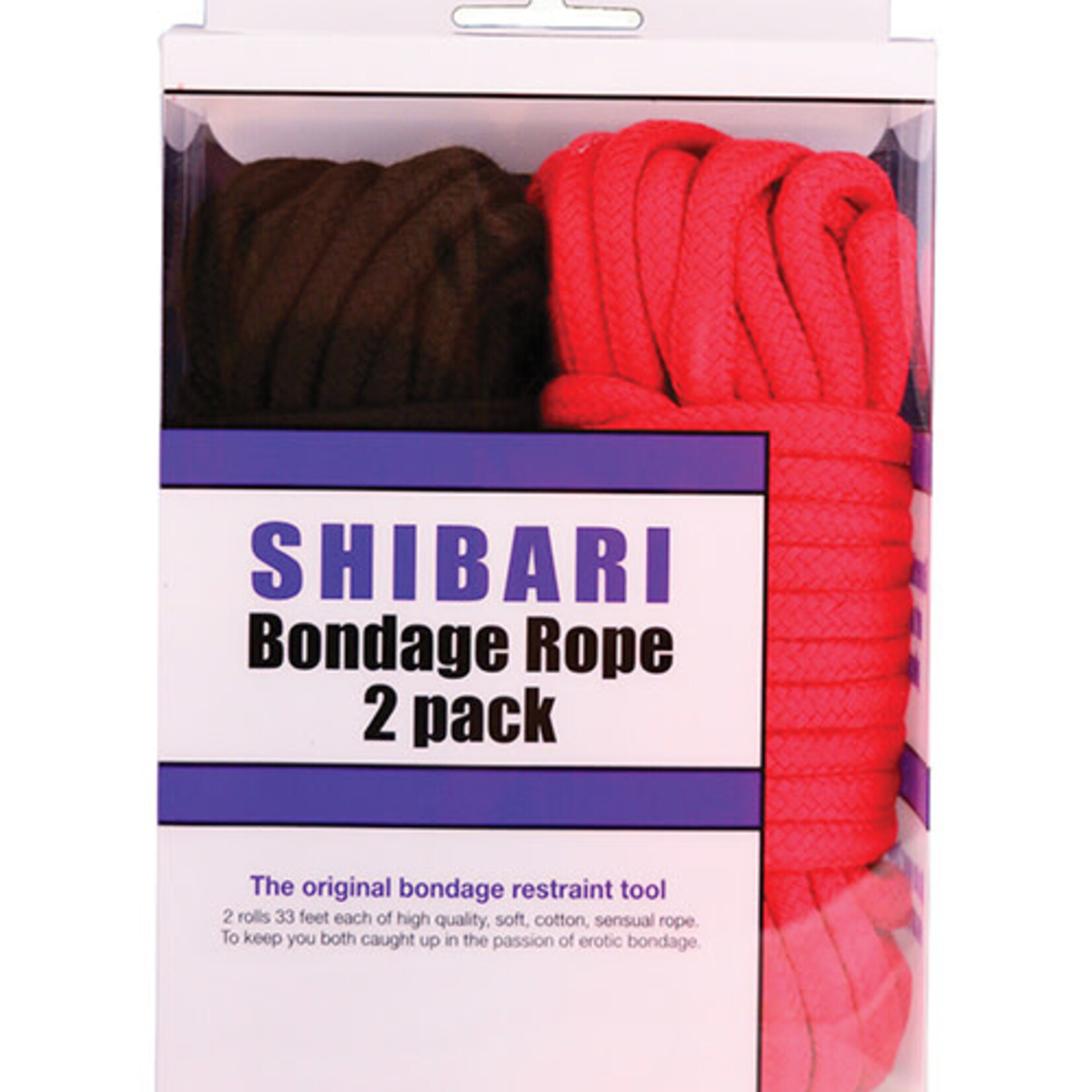 Ple'sur Shibari Bondage Rope 2 Pack - Black/Red