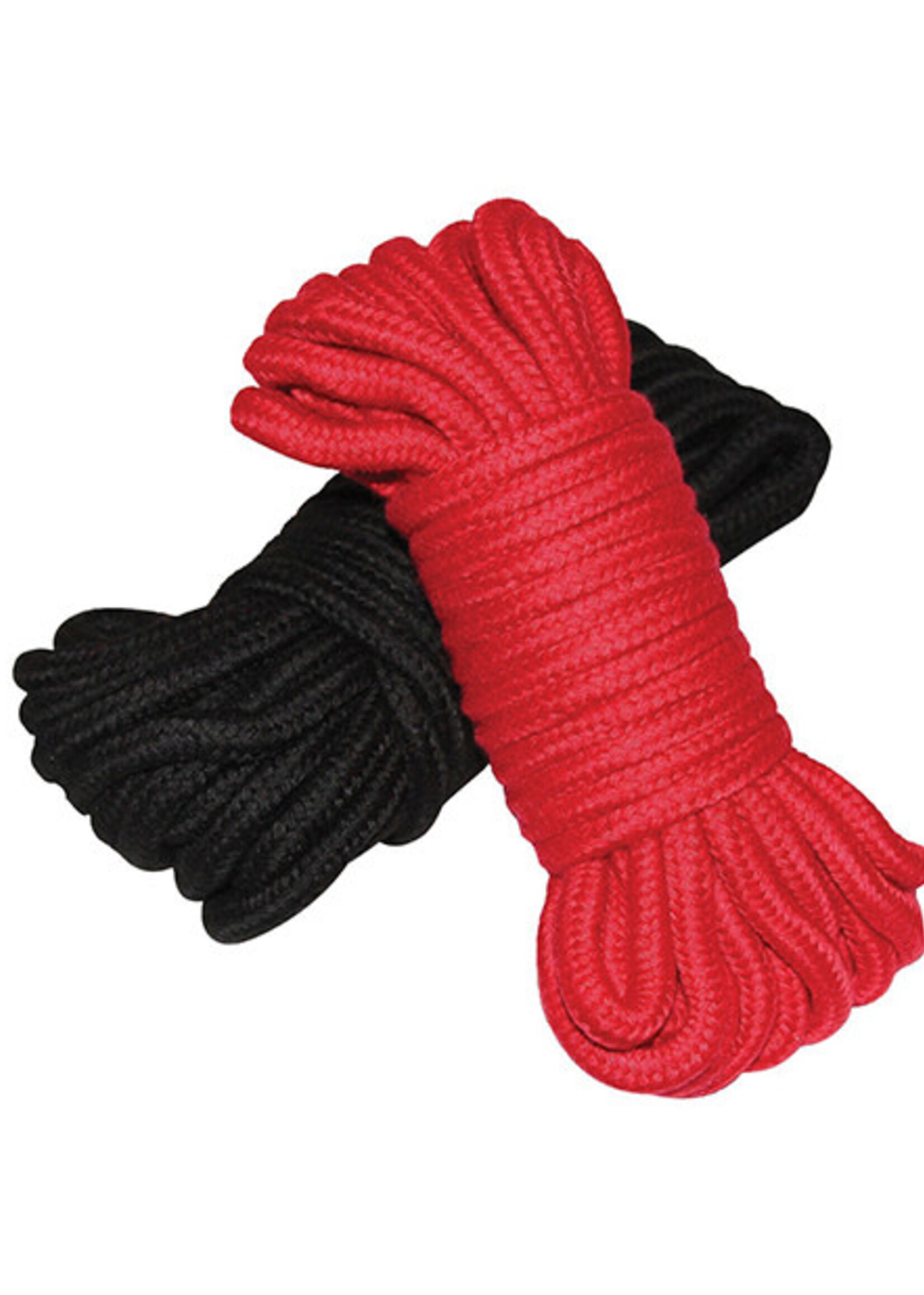 Ple'sur Shibari Bondage Rope 2 Pack - Black/Red