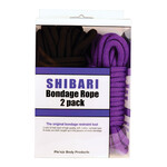 Ple'sur Shibari Bondage Rope 2 Pack - Purple/Black