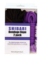 Ple'sur Shibari Bondage Rope 2 Pack - Purple/Black