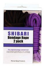 Ple'sur Shibari Bondage Rope 2 Pack - Purple/Black