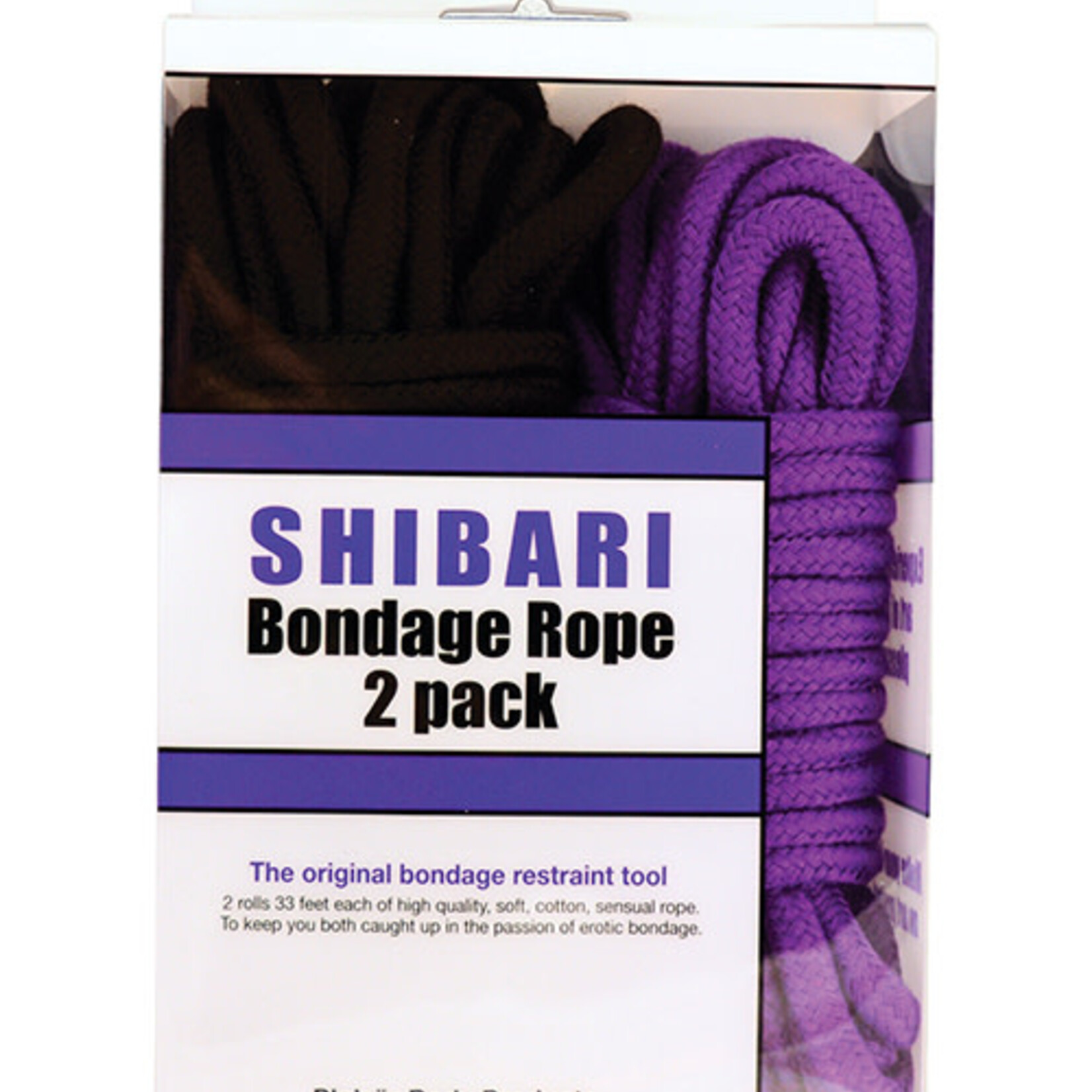 Ple'sur Shibari Bondage Rope 2 Pack - Purple/Black
