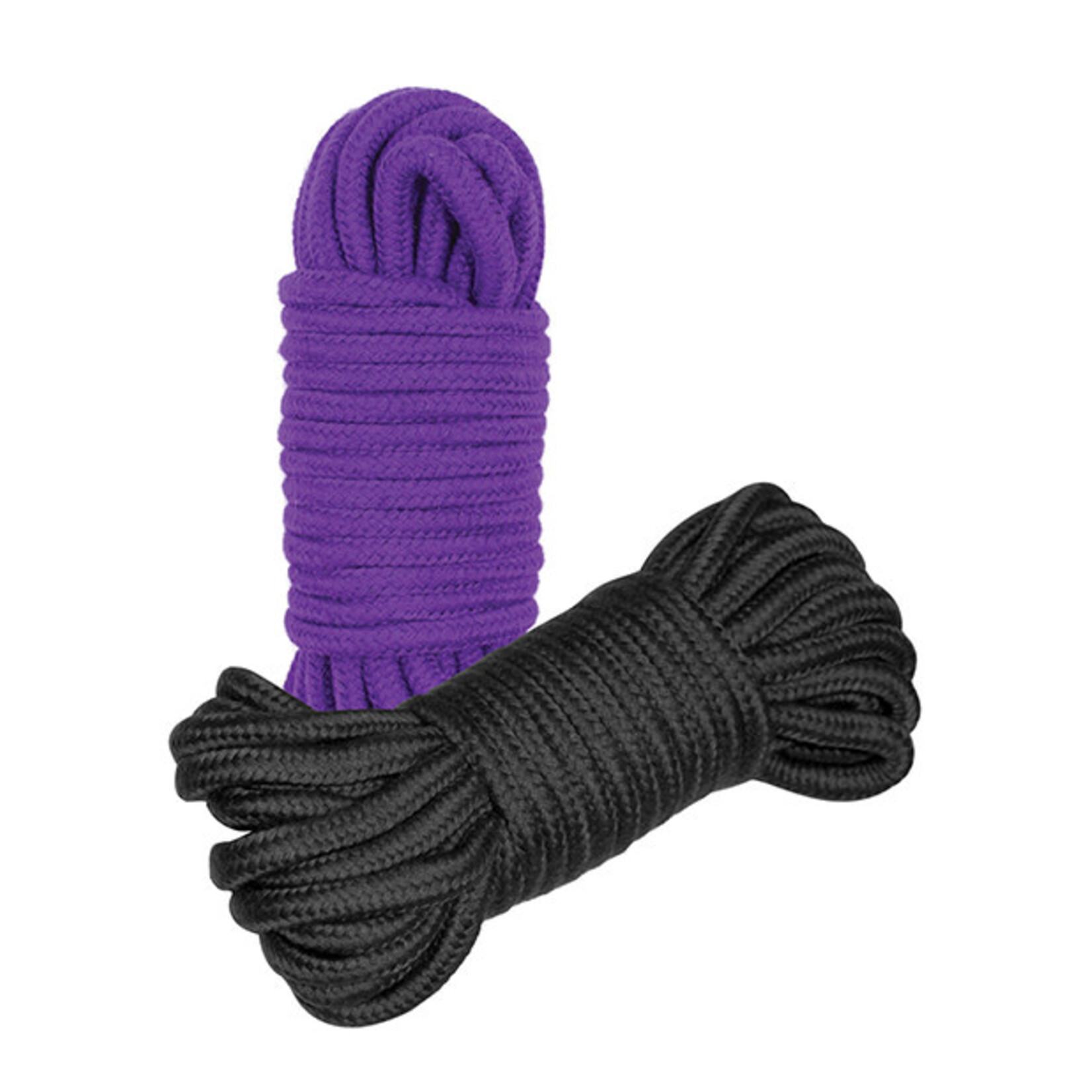 Ple'sur Shibari Bondage Rope 2 Pack - Purple/Black