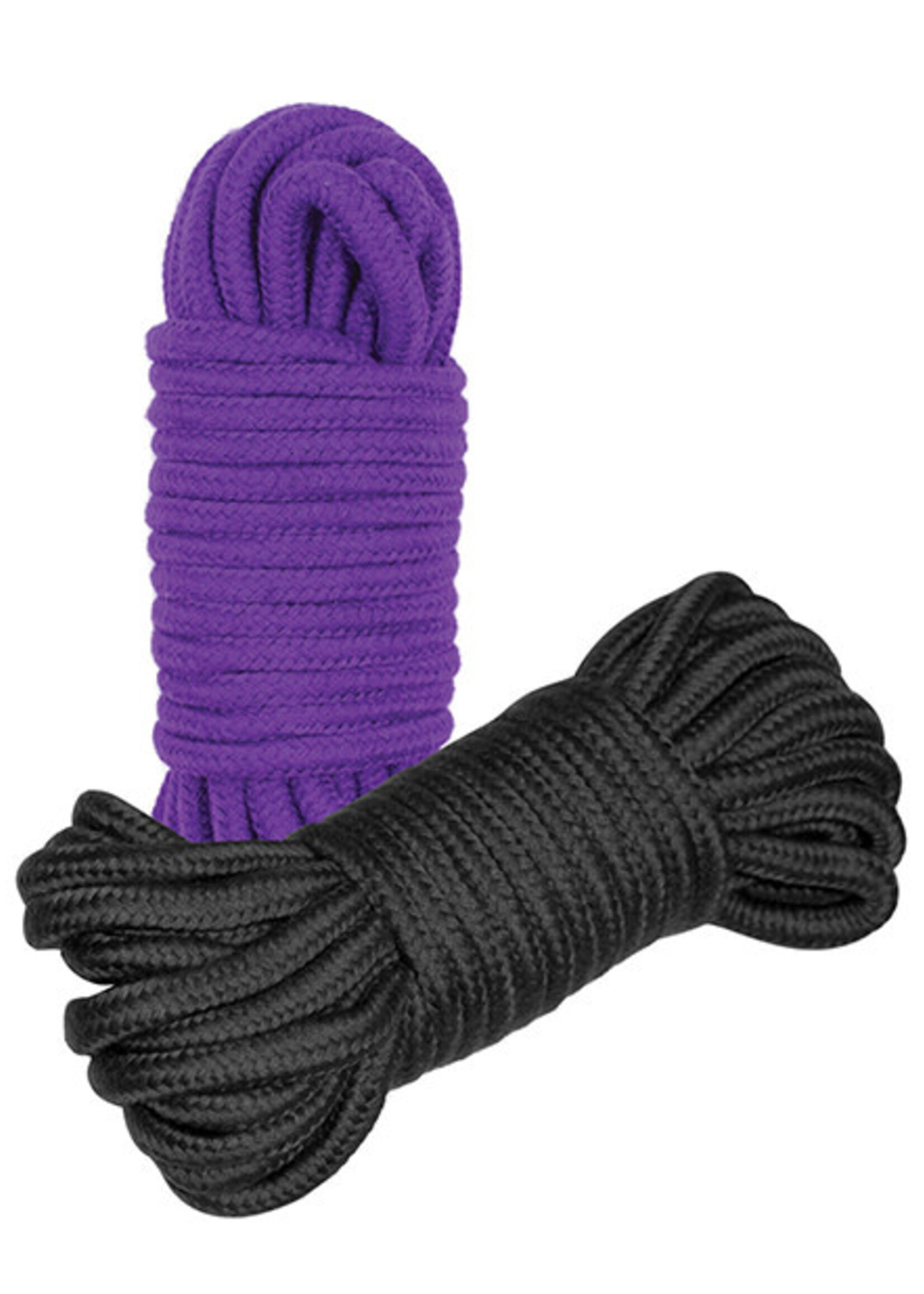 Ple'sur Shibari Bondage Rope 2 Pack - Purple/Black
