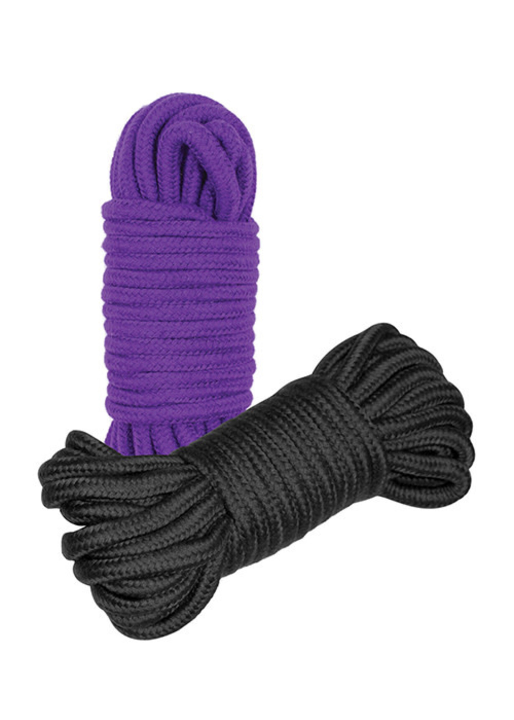 Ple'sur Shibari Bondage Rope 2 Pack - Purple/Black
