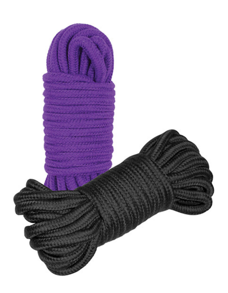 Ple'sur Shibari Bondage Rope 2 Pack - Purple/Black