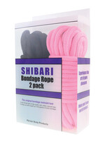 Ple'sur Shibari Bondage Rope 2 Pack - Black/Pink