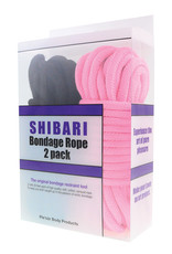 Ple'sur Shibari Bondage Rope 2 Pack - Black/Pink