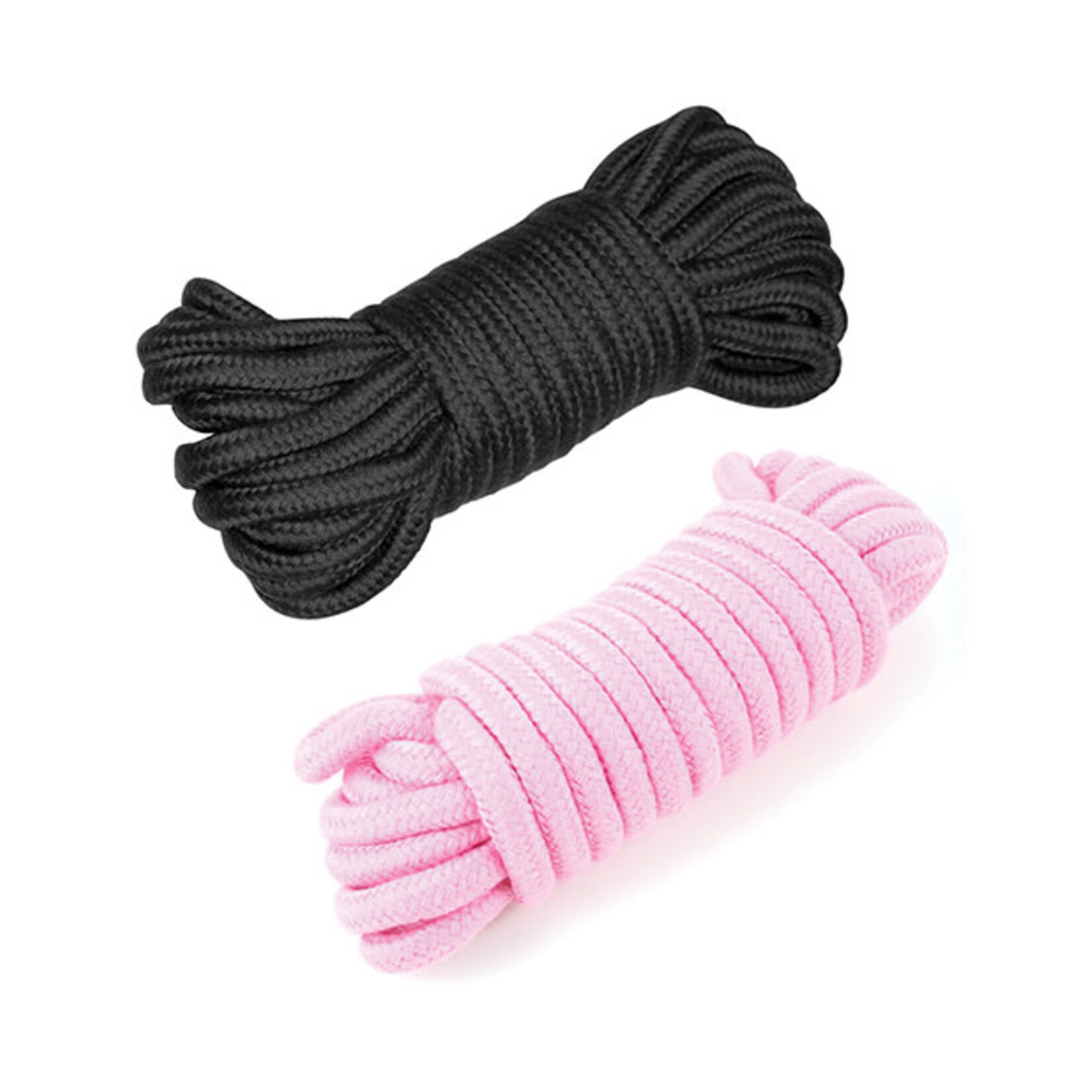 Ple'sur Shibari Bondage Rope 2 Pack - Black/Pink