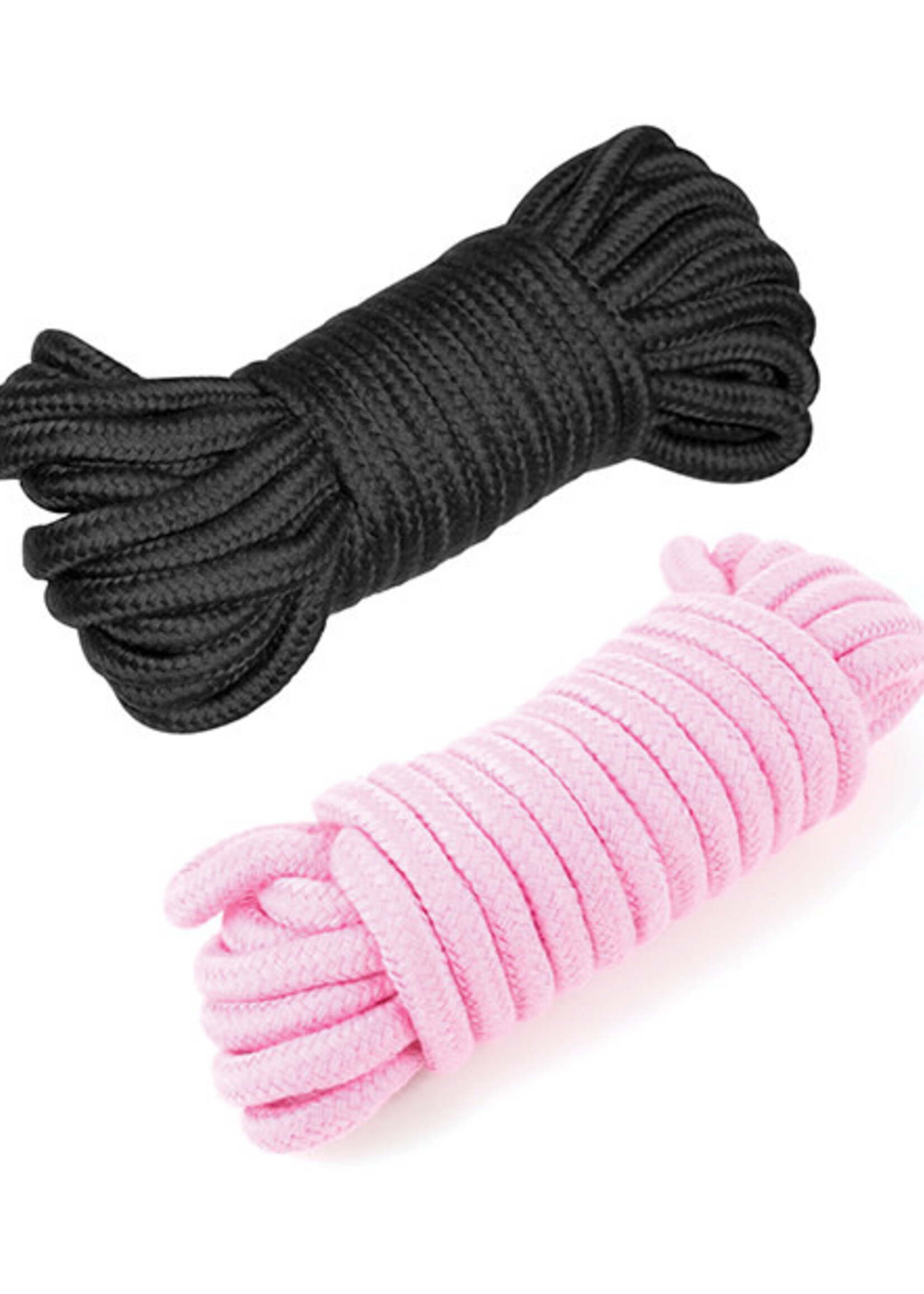 Ple'sur Shibari Bondage Rope 2 Pack - Black/Pink