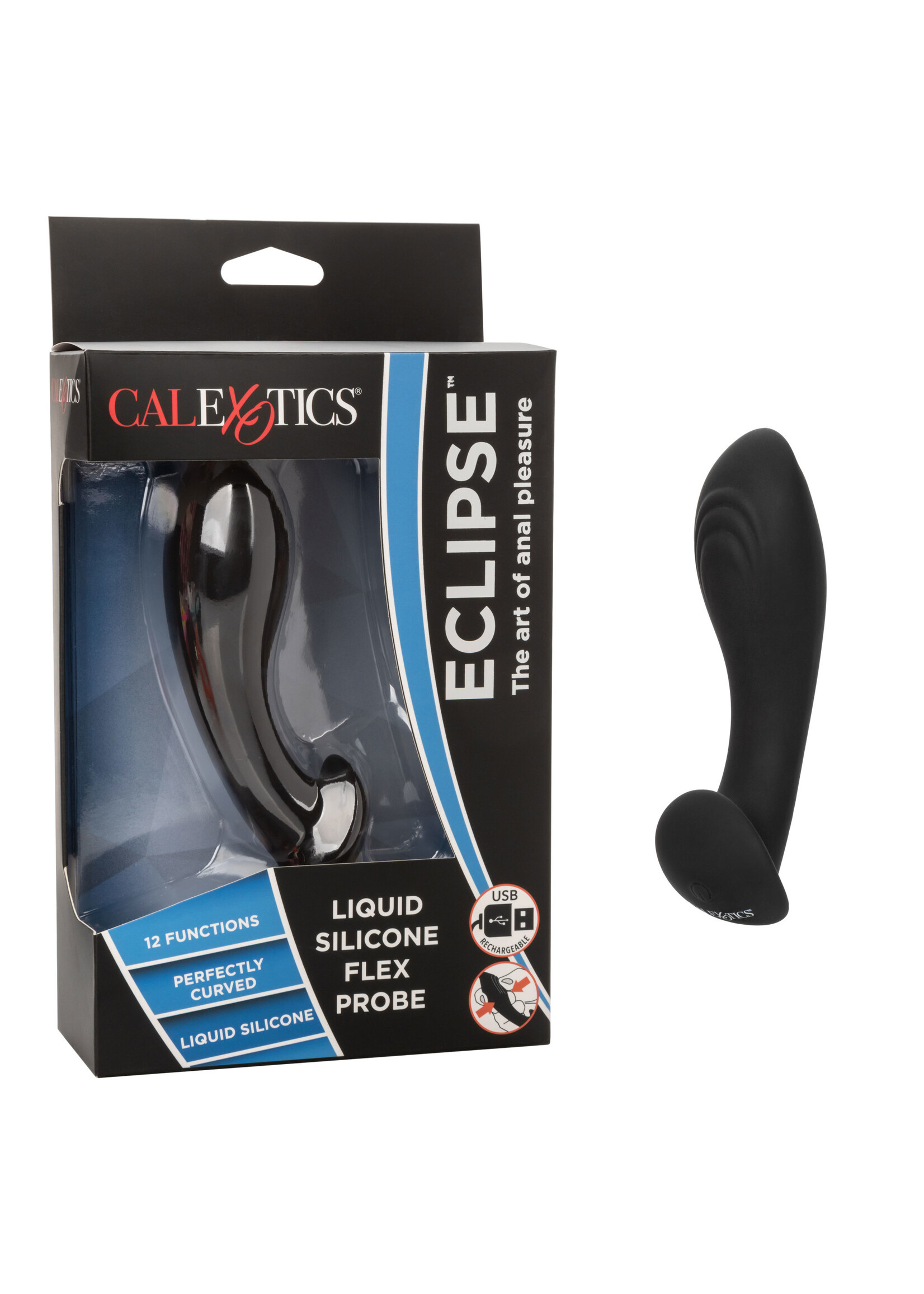 Calexotics Eclipse Liquid Silicone Flex Probe - Black
