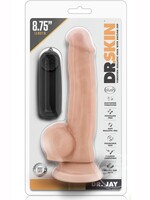 Blush Novelties Dr. Skin - Dr. Jay - 8.75 Inch Vibrating Cock With Suction Cup - Vanilla