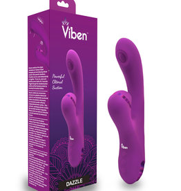 Viben Dazzle - Berry - Rechargeable Thumping and Suction Rabbit