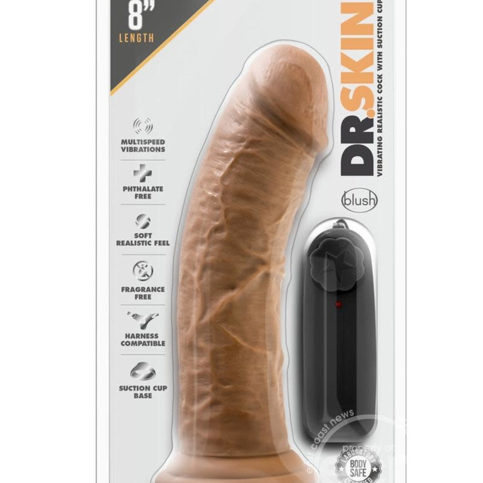 Blush Novelties Dr. Skin Dr. Joe Vibrating Dildo with Remote Control 8in