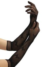 Baci Butterfly Lace Opera Gloves - O/S