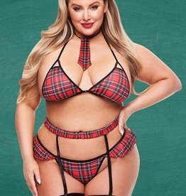 Teacher's Pet 4 pc Sexy Schoolgirl Set - Curvy Collection