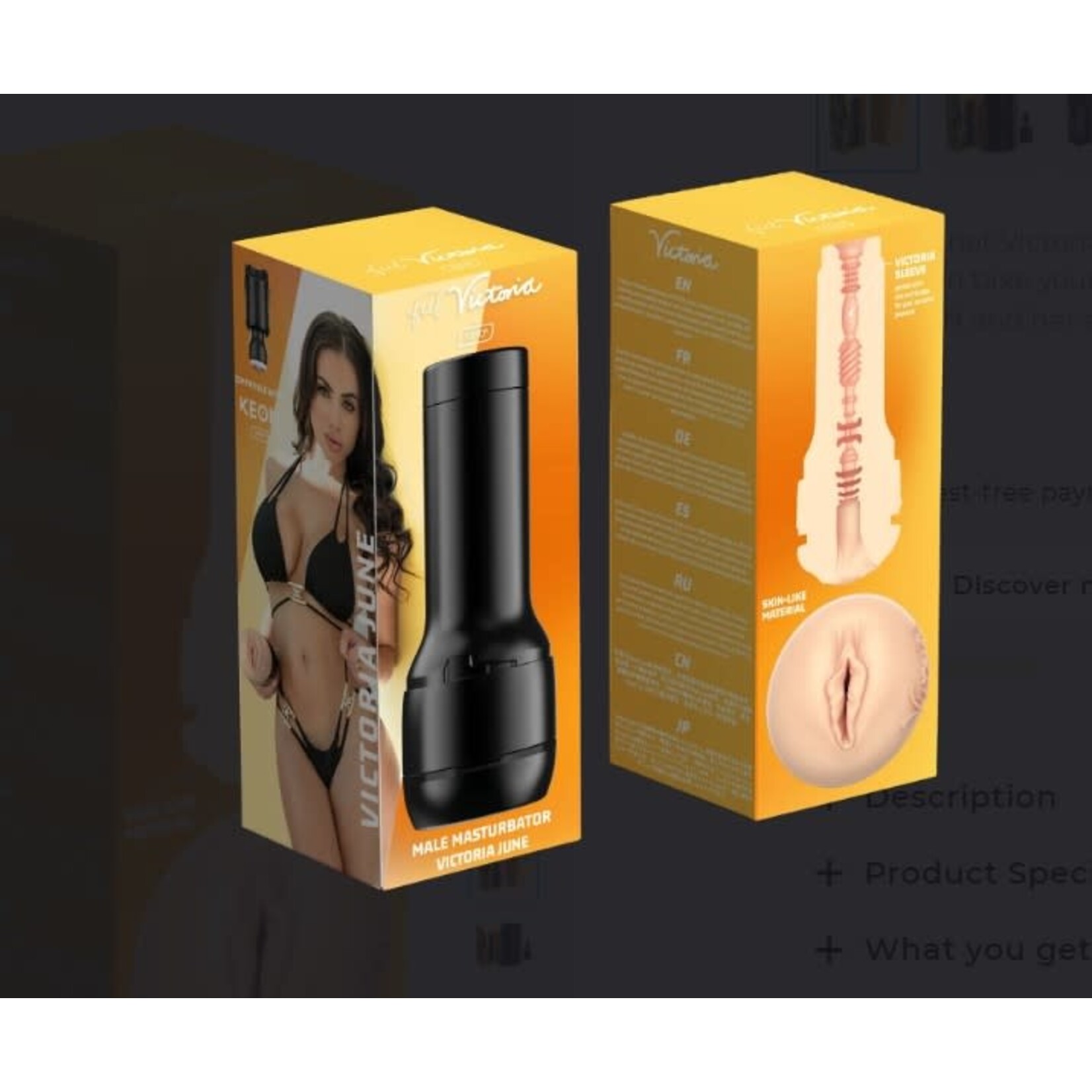 KIIROO Kiiroo Keon Combo Set Rechargeable Interactive Masturbator With Feel Victoria June Stroker