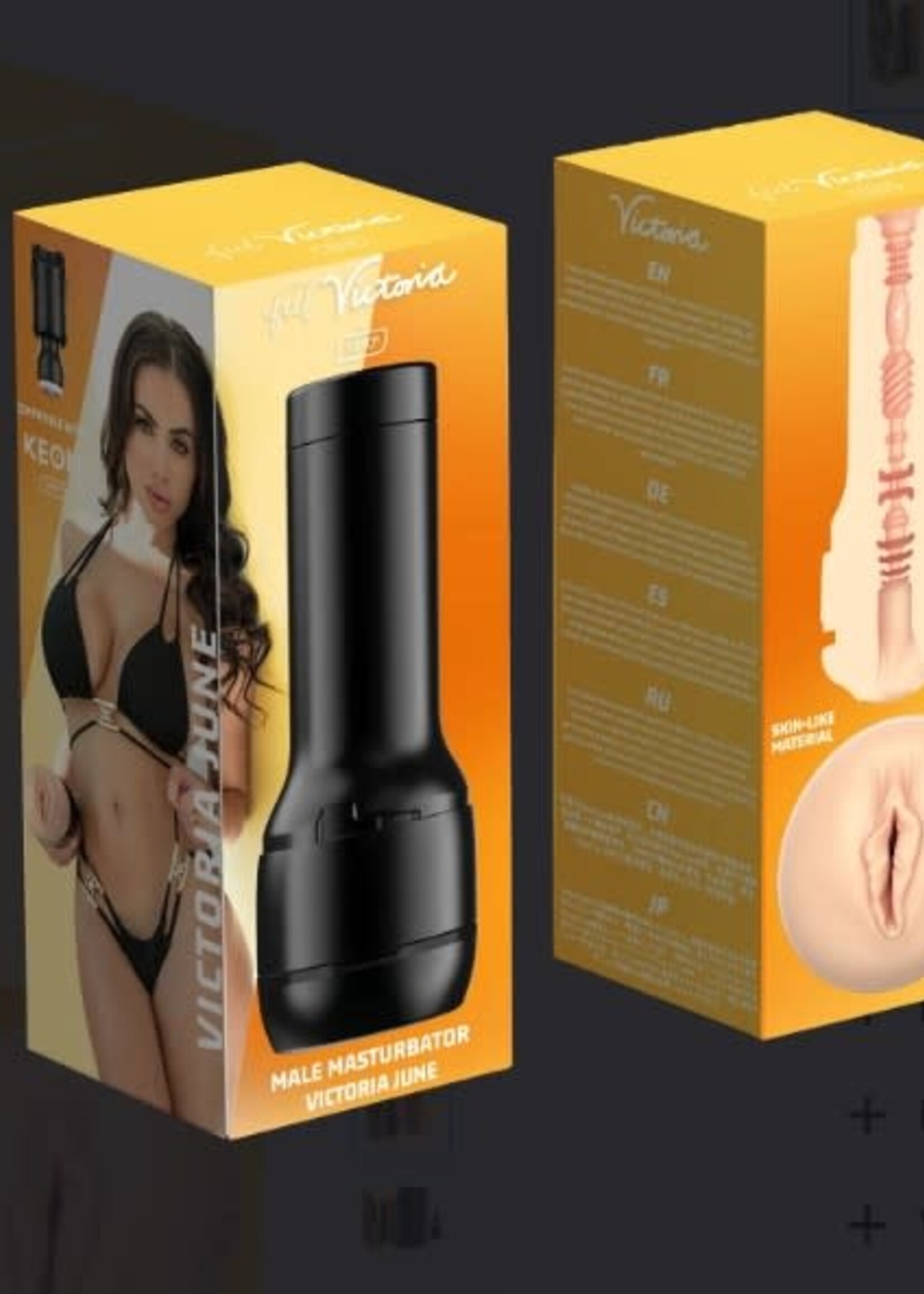 KIIROO Kiiroo Keon Combo Set Rechargeable Interactive Masturbator With Feel Victoria June Stroker