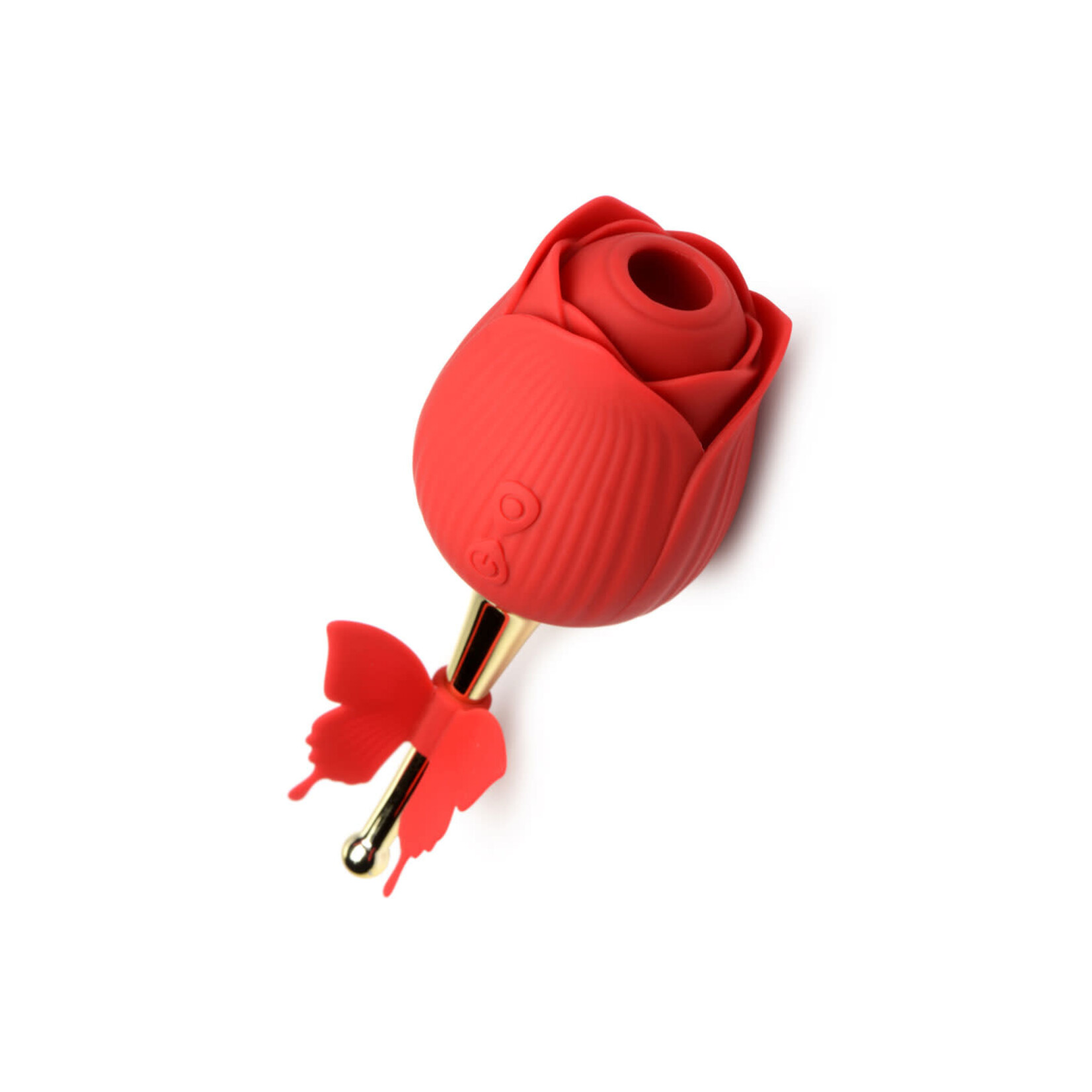 XR Brands inmi Bloomgasm Flutter Rose Sucking Rose With Butterfly Teaser - Red