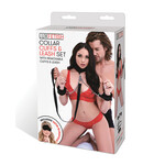 Lux Fetish Lux Fetish Collar Cuffs & Leash Set - Removable