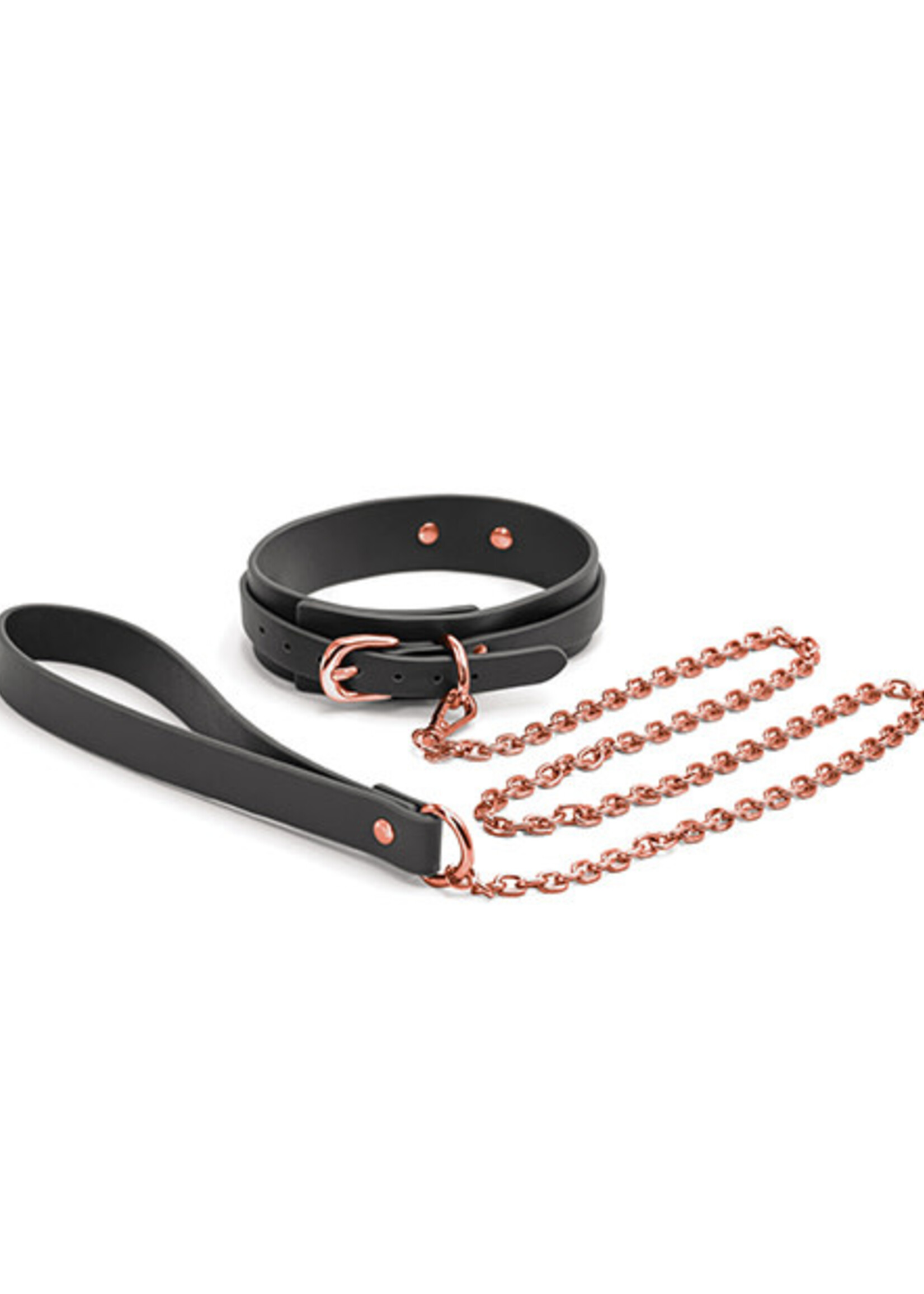 nsnovelties Bondage Couture Collar & Leash - Black