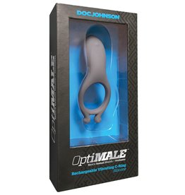 Doc Johnson Optimale Rechargeable Vibrating Silicone C Ring Waterproof Slate