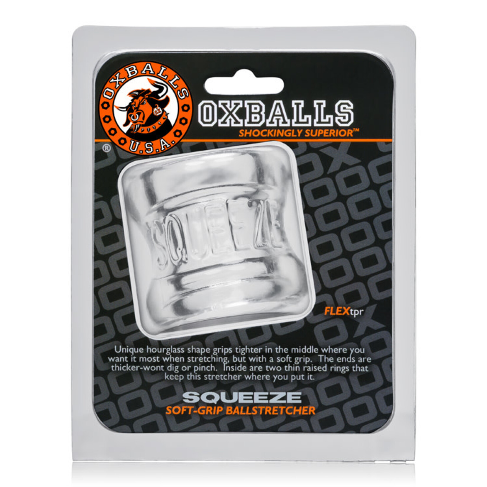 Oxballs Squeeze Soft- Grip Ballstretcher - Clear