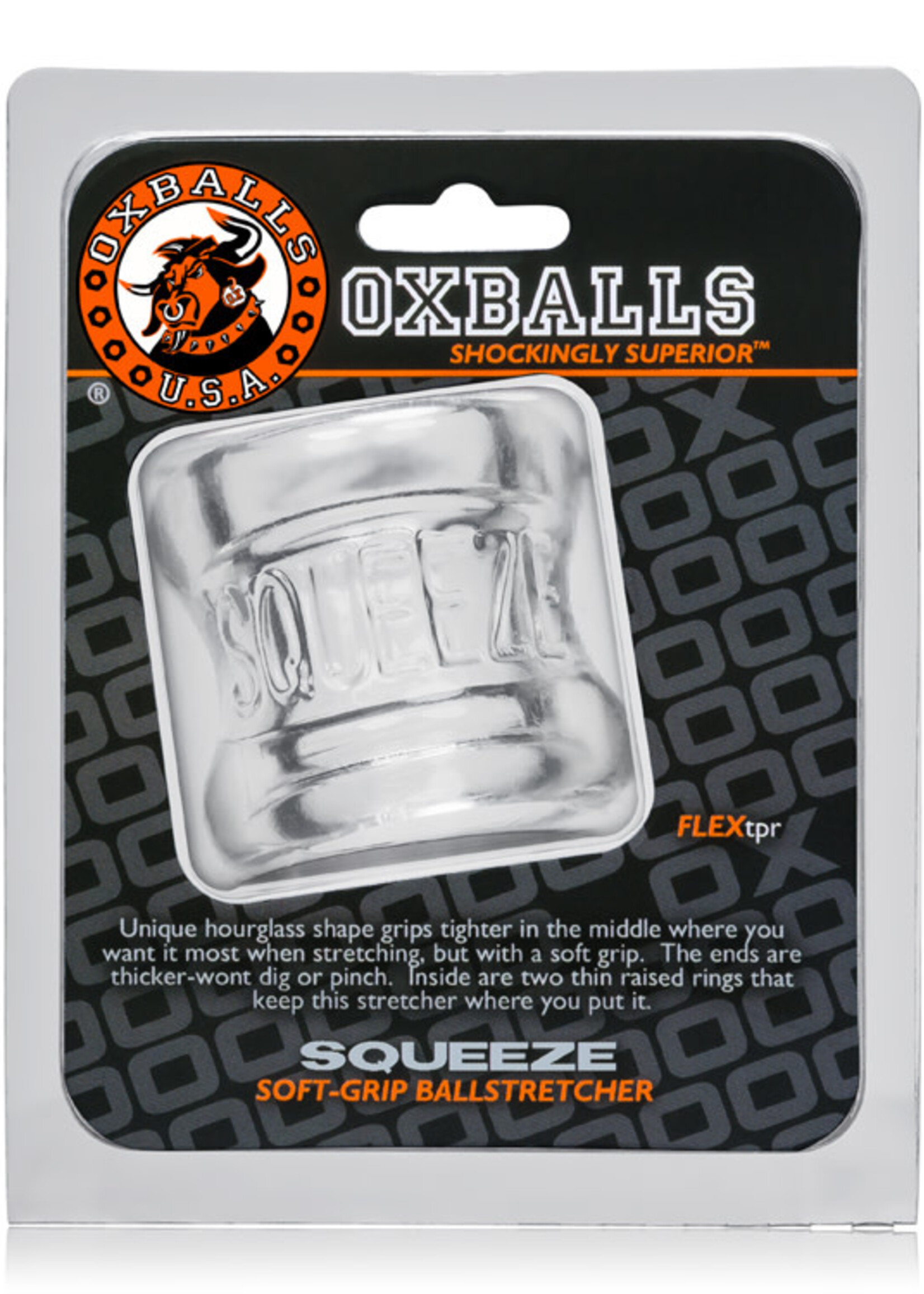 Oxballs Squeeze Soft- Grip Ballstretcher - Clear