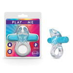 Blush Novelties Play With Me – Bull Vibrating C-Ring - Blue