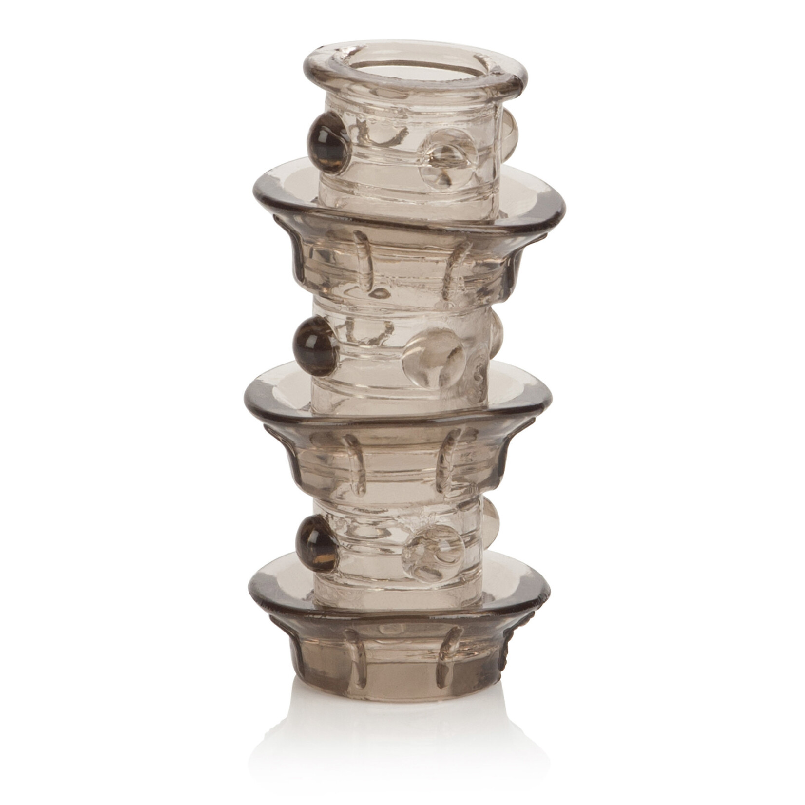 Calexotics Dr. Joel Kaplan Beaded Girth Ring Triple Stacker Cock Ring Smoke