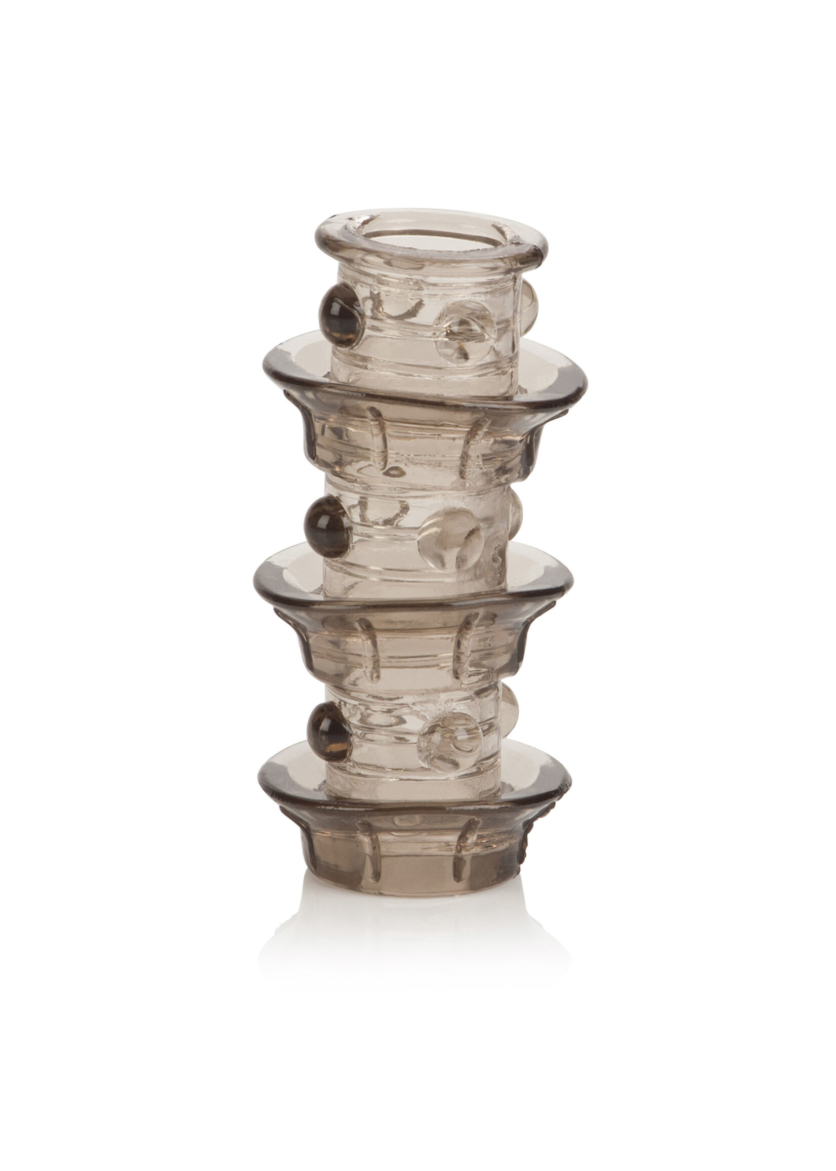 Calexotics Dr. Joel Kaplan Beaded Girth Ring Triple Stacker Cock Ring Smoke