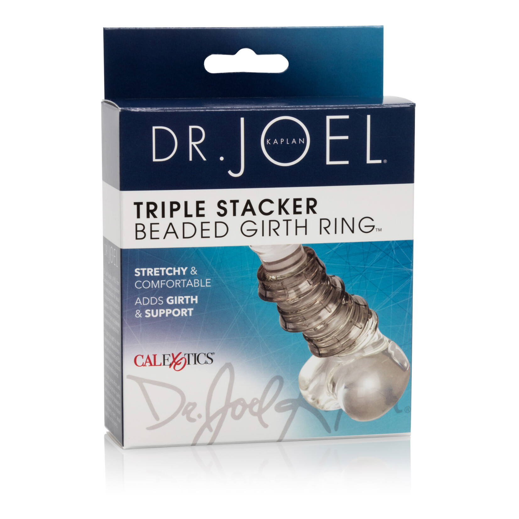 Calexotics Dr. Joel Kaplan Beaded Girth Ring Triple Stacker Cock Ring Smoke