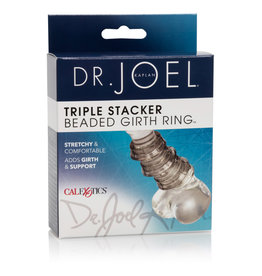 Calexotics Dr. Joel Kaplan Beaded Girth Ring Triple Stacker Cock Ring Smoke