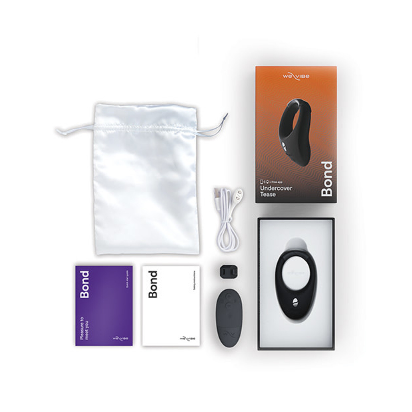 We-Vibe We-Vibe Bond Rechargeable Silicone Cock Ring - Black
